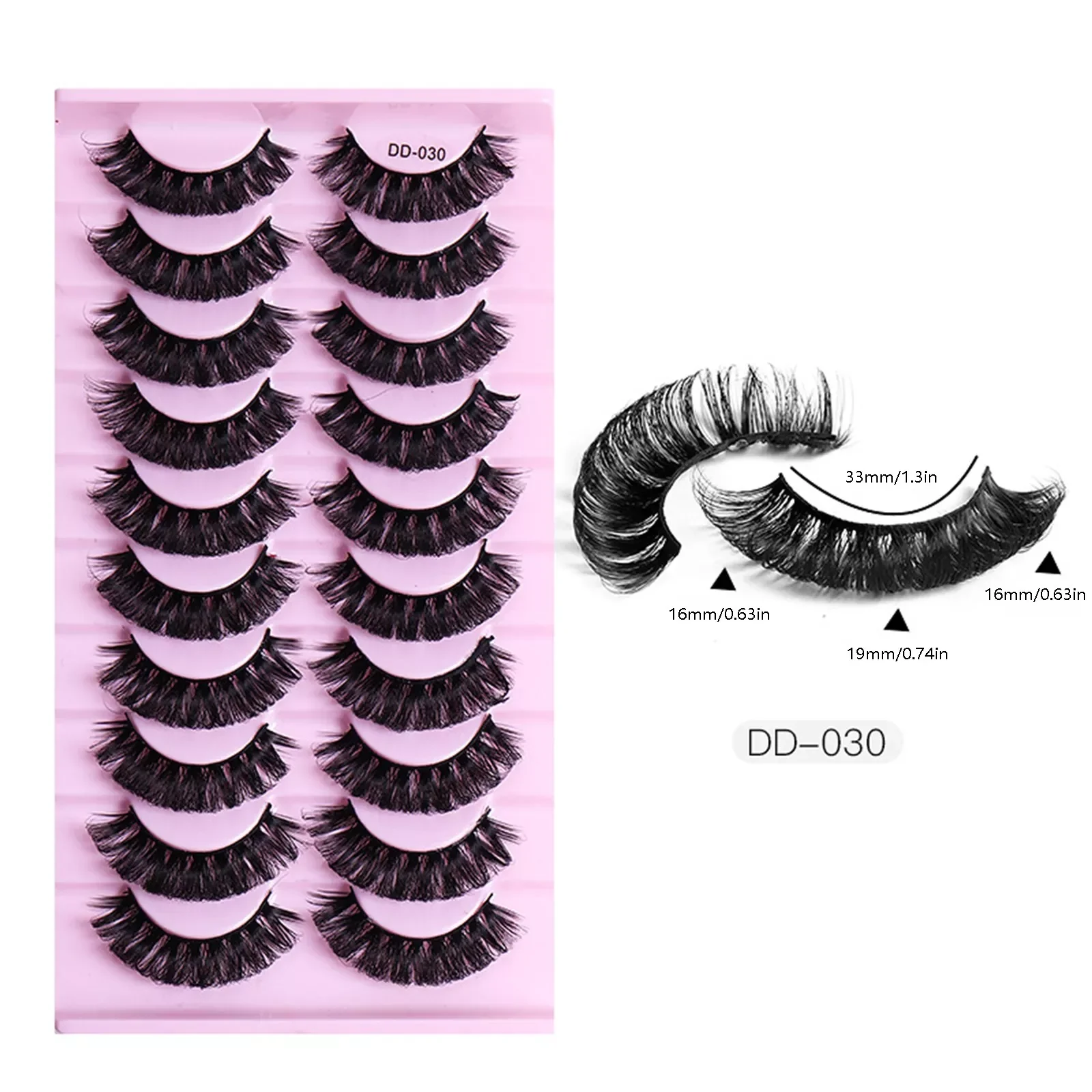

NEW2023 Russians Large Volume Grafts Frees False Eyelashes 10 Pairs Of Multi Layer Thick Cross Imitation Mink Hair Eyelashes