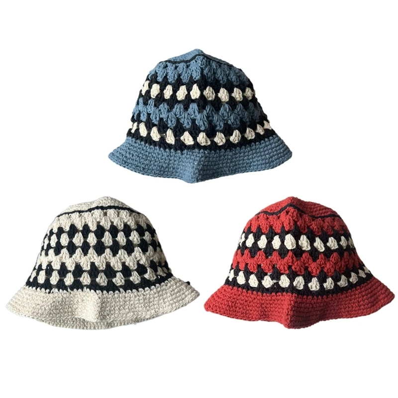 

Simple Bucket Hat French Hat Summer Sunscreen Handmade Beanie Hat Hepburn Style