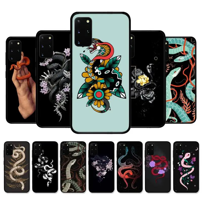 

Hand Snake Flower Snake Phone Case for Samsung S21 S20 Ultra S22 S10 Lite S9 S8 Plus S21Fe S7 Edge Soft Tpu Cover