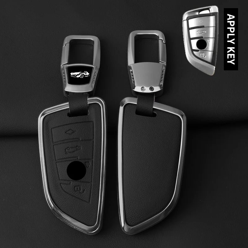 

Металлический Кожаный Чехол Для Ключей Для BMW X1 X3 X5 X6 X7 1 3 5 6 7 Серии G20 G30 G11 F15 F16 G01 G02 F48