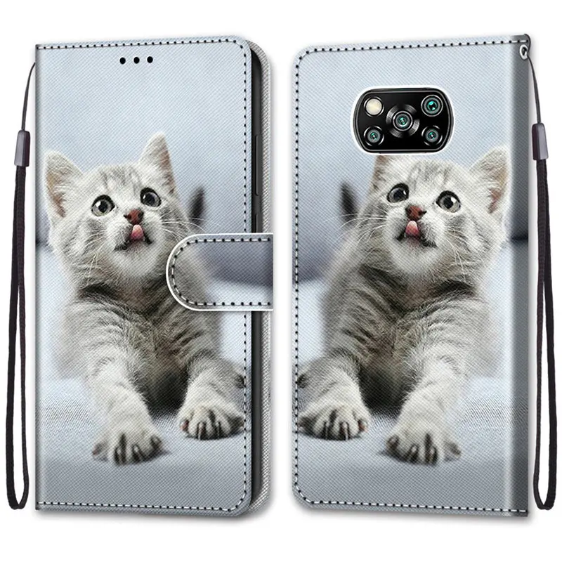 Poco M5s F3 M 3 M4 X3 X4 X5 Pro 5G Flip Case for Xiaomi Poco X3 NFC Leather Wallet Case Poco X4 NFC F4 F M 3 M5 M4 X5 Pro Cover