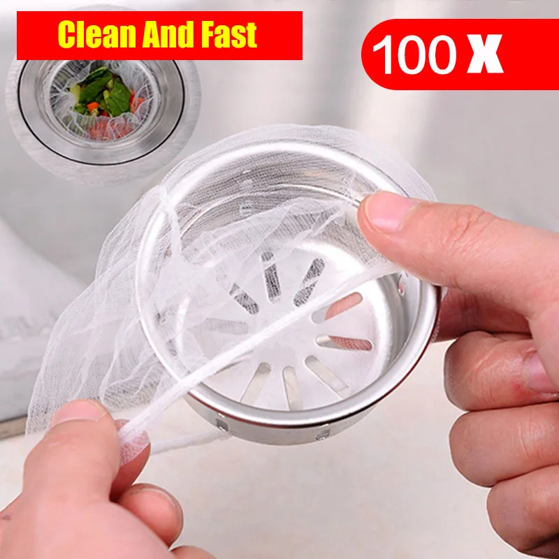 

30/100 Pieces Kitchen Sink Strainer Sewer Sink Floor Drain Cage Garbage Leaking Net Sink LeakingPrevent Sink Clogging Net Bag