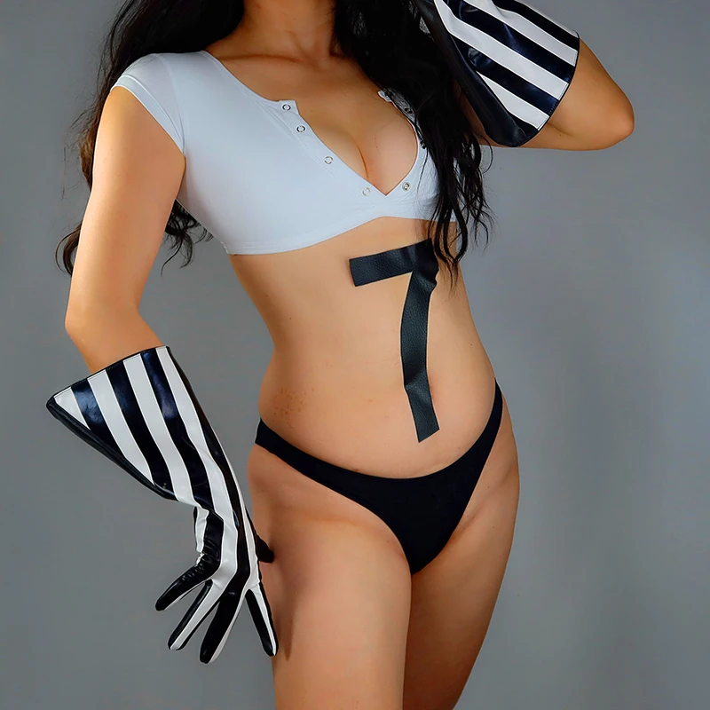 

Женские длинные перчатки из искусственной кожи, с большим рукавом 38 см