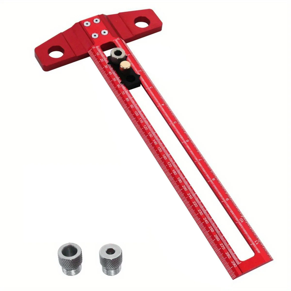 Деревообрабатывающий 2-в-1 сверлильный позиционирующий наконечник линейка для