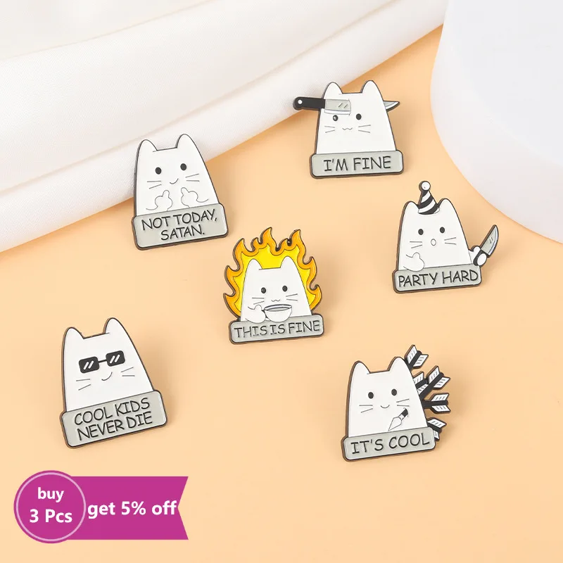 Эмалированные булавки I FINE классные детские заколки на заказ никогда не умирают