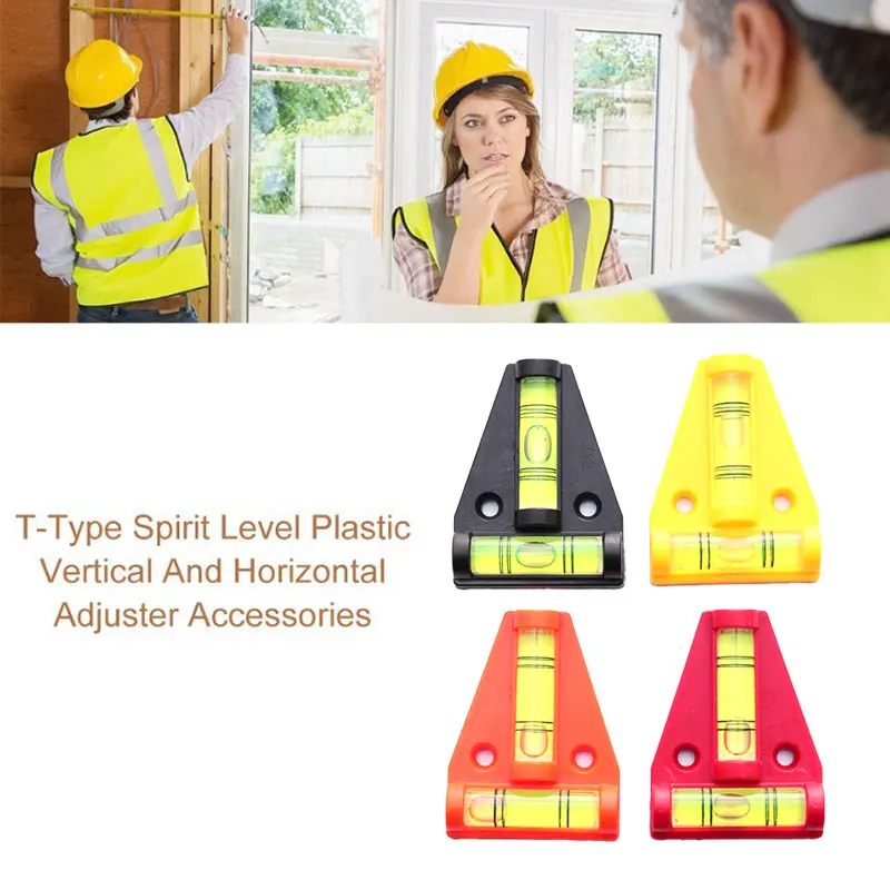

1pcs Horizontal Bubble Triangle Level Green Bullseye Circular Spirit Level T-type Scope Precision Spirit Bubble Measuring