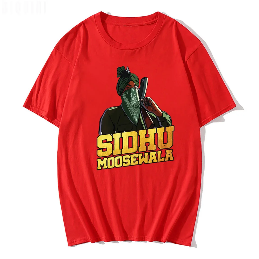 

Sidhu Moose Wala T Shirt 100%Cotton Indian Rapper Short Sleeve Fans Customize Tops Summer Streetwear Hip Hop Unisex Print Casual