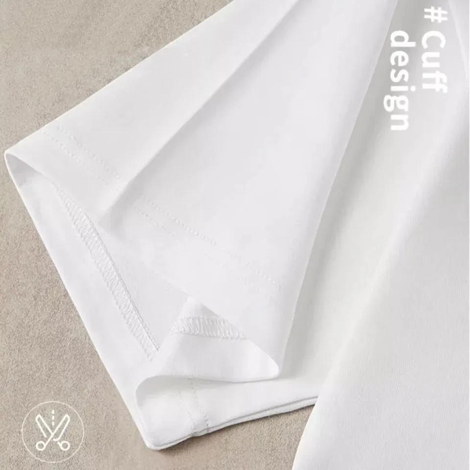 Мужская футболка QIANLING GARMENT белая черная 100% хлопок