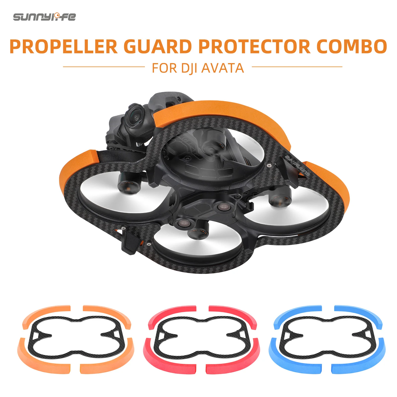 

Sunnylife Carbon Fiber Propeller Guard Protector Anti-collision EVA Stripes Shielding Rings Props Protector for AVATA