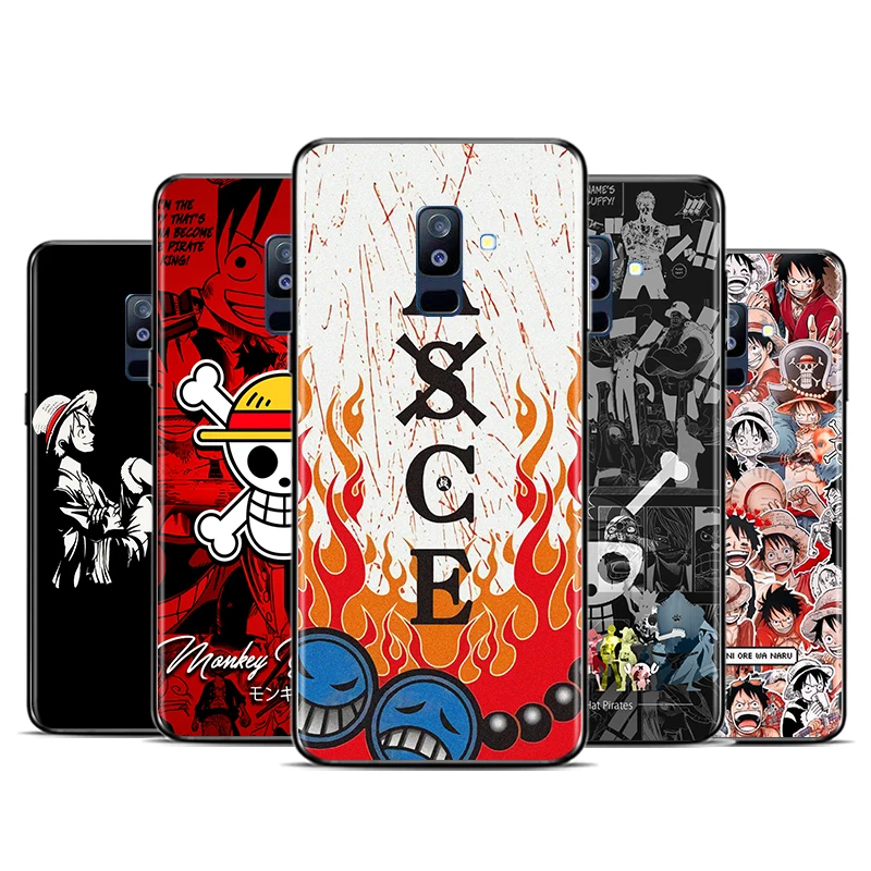 

One Piece Cool Anime For Samsung Galaxy A9 A8 Star A750 A7 A6 A5 A3 Plus 2018 2017 2016 Bright Black Phone Case
