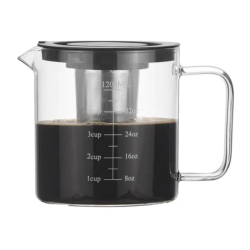 

1.2L Ice Tea Brewer Coffee Maker Coffee Filter Cold Brew Maker Mason Jar Coffee Maker Coffee Pitcher For Kitchen Accessories