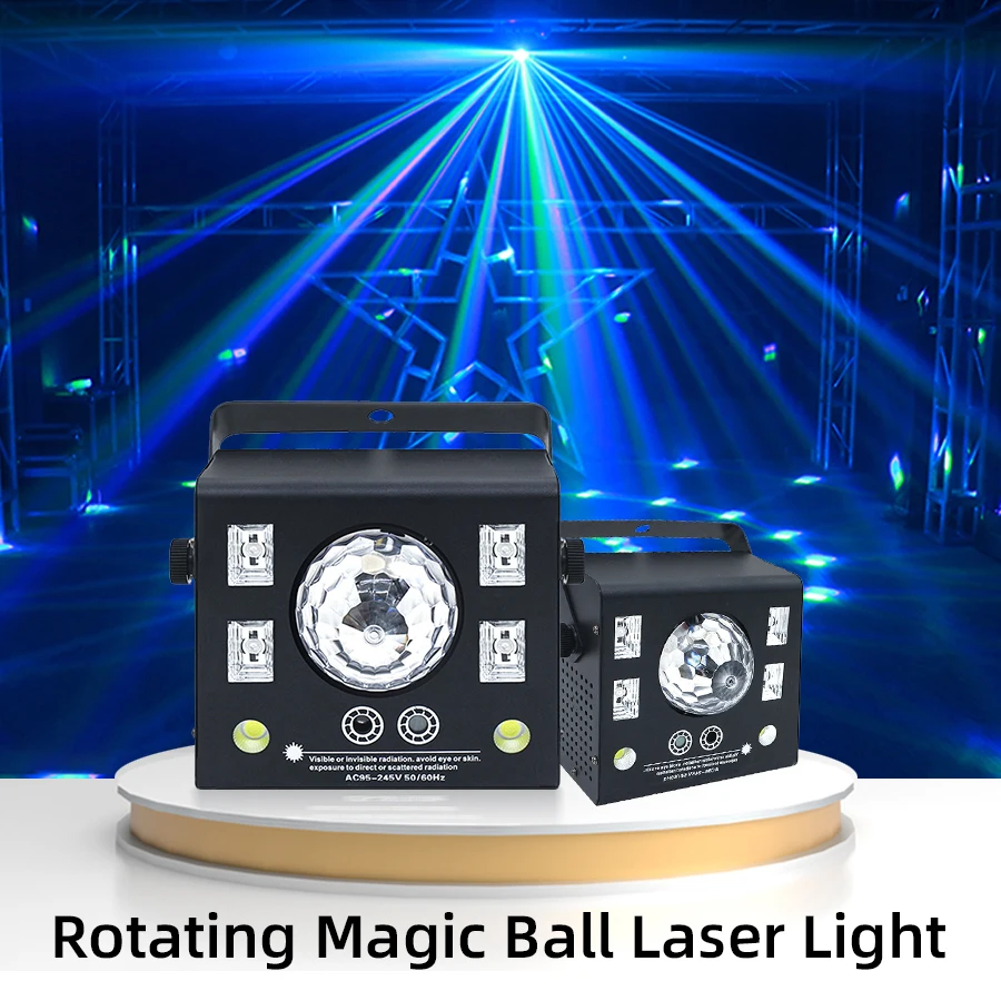 LED Laser Strobe UV 4in1 DMX512 Stage Effect Lights Good For DJ Disco Birthday Parties Wedding/Christmas Clubs And Bar