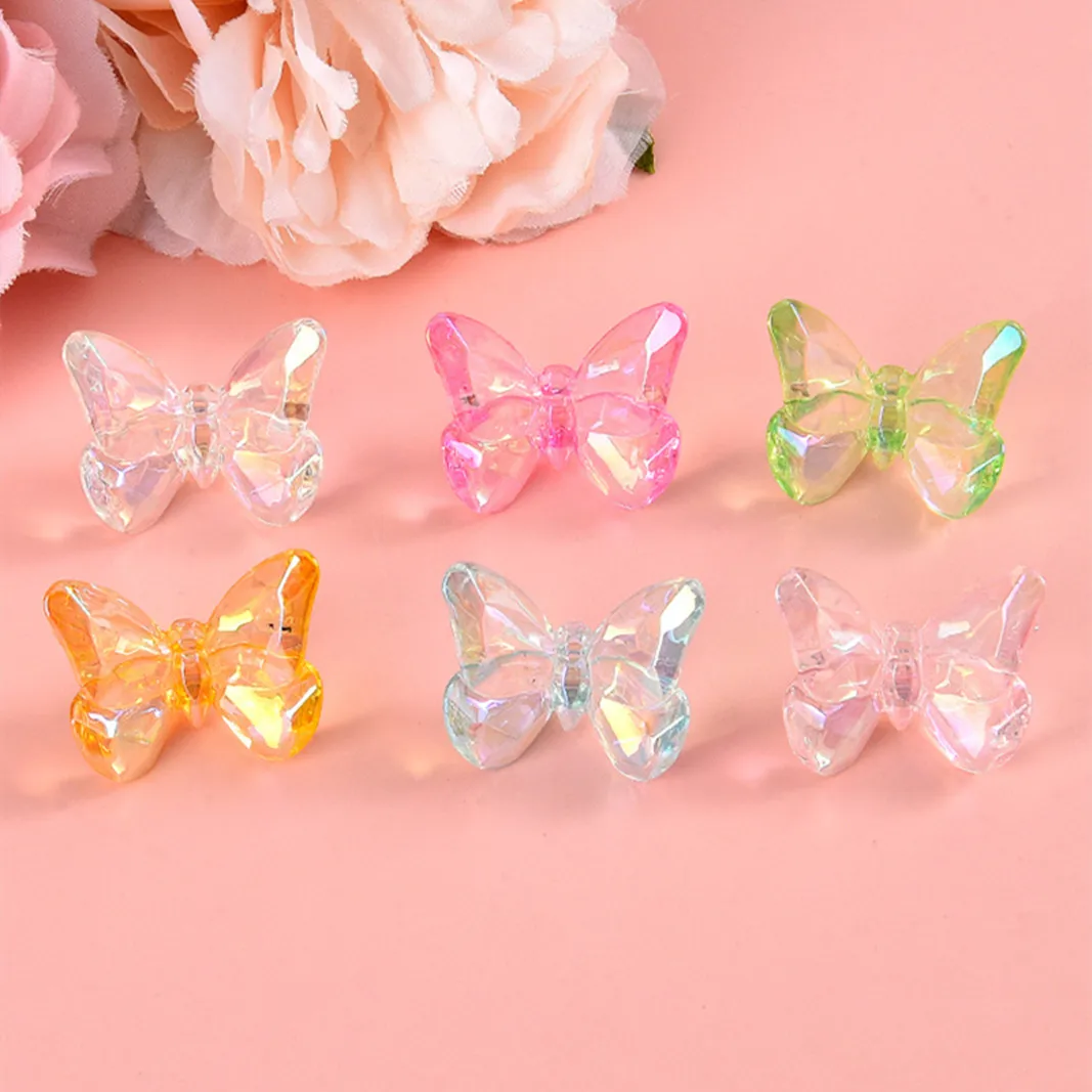 

15PCS New Style With Holes Three-dimensional Small Butterfly Accessories Handmade DIY Butterfly Phone Case Hairpin Carfts