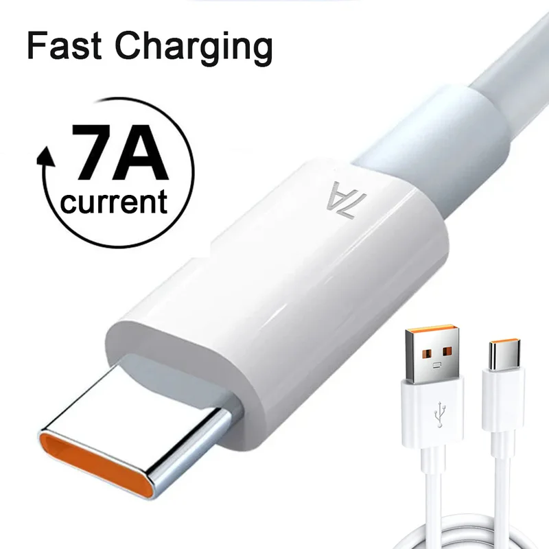 

7A Fast Charge Type C Cable Fast Data Transfer Mobile Phone USB Charger Cable Data Cable for Xiaomi Samsung Huawei Charger Cable