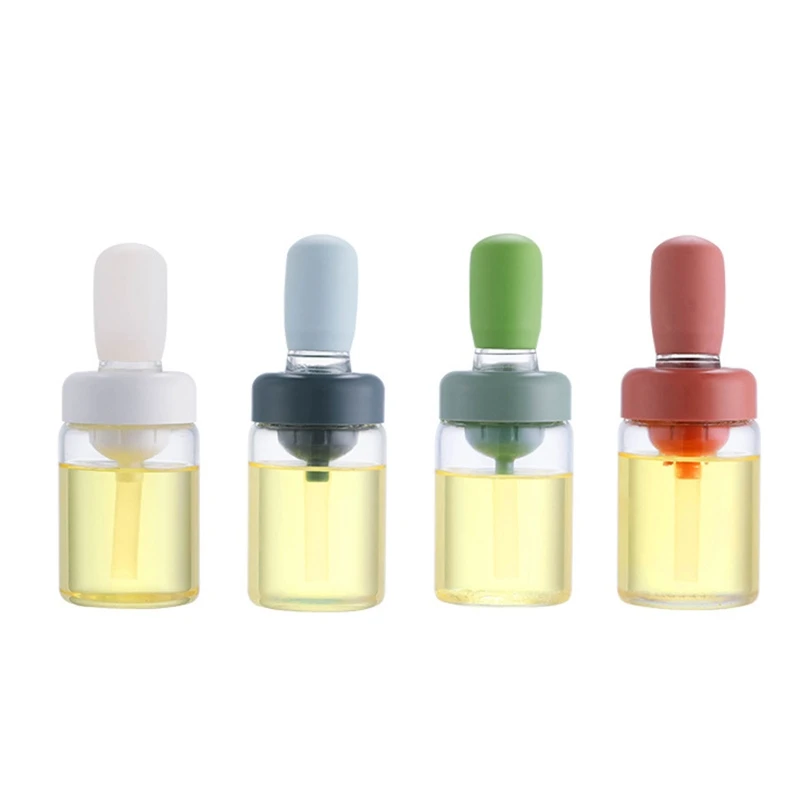 

Oil Bottle Brush Turkey Baster Pastry Brush Set with Thick Bottles Silicone Material Oil Dispensers for BBQ Baking Grill