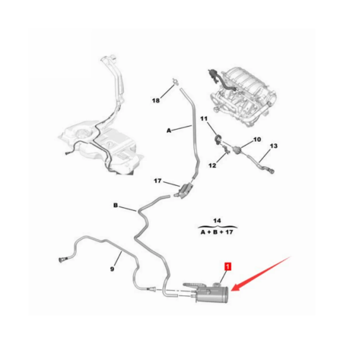 

Углеродная канистра с контролем выбросов двигателя для Peugeot 307 308 408 для Citroen C4L C4 9676421780 9810261480