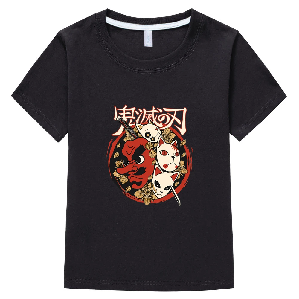 

Anime Shirt Kawaii Demon Slayer T-Shirts for A Boys Kids Summer Tees Fashion Clothes Girls Clothing Unisex 100% Cotton T Shirt