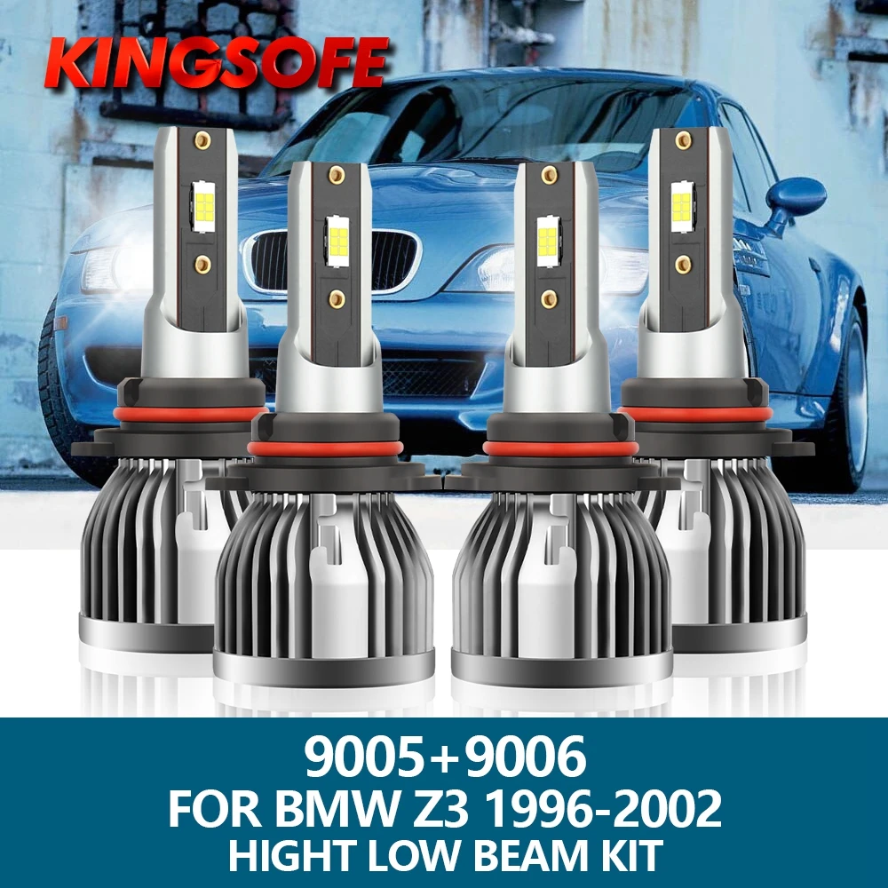 

BMW Z3 1996 1998 1999 1999 2000 2001 2002 4 фары LED 9005 HB3 9006 HB4 26000Lm 110W лампы с высоким / низким лучом