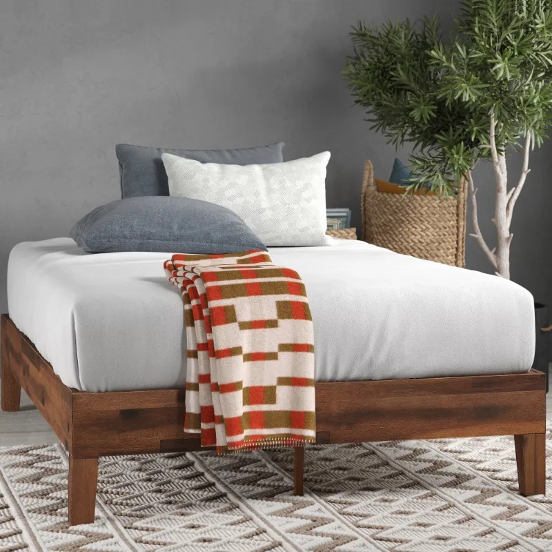 

Zinus Marissa 12" Deluxe Wood Platform Bed Frame, Antique Espresso Finish, Queen bedframe