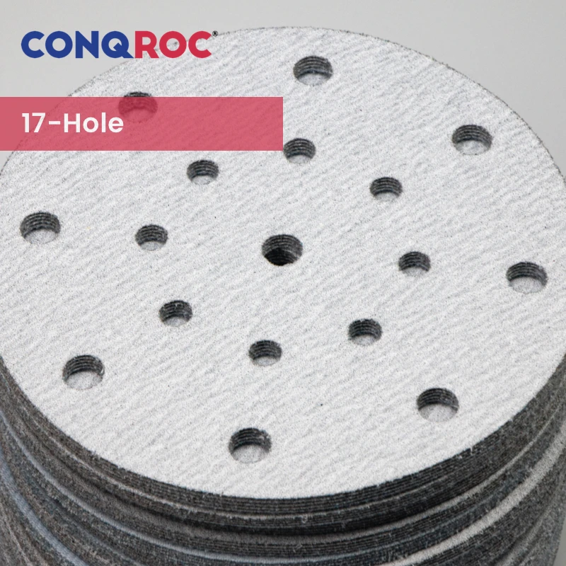 100 штук 150 мм (6-дюймовые) 17-отверстия шлифовальные диски Белый Плавленый Глинозем