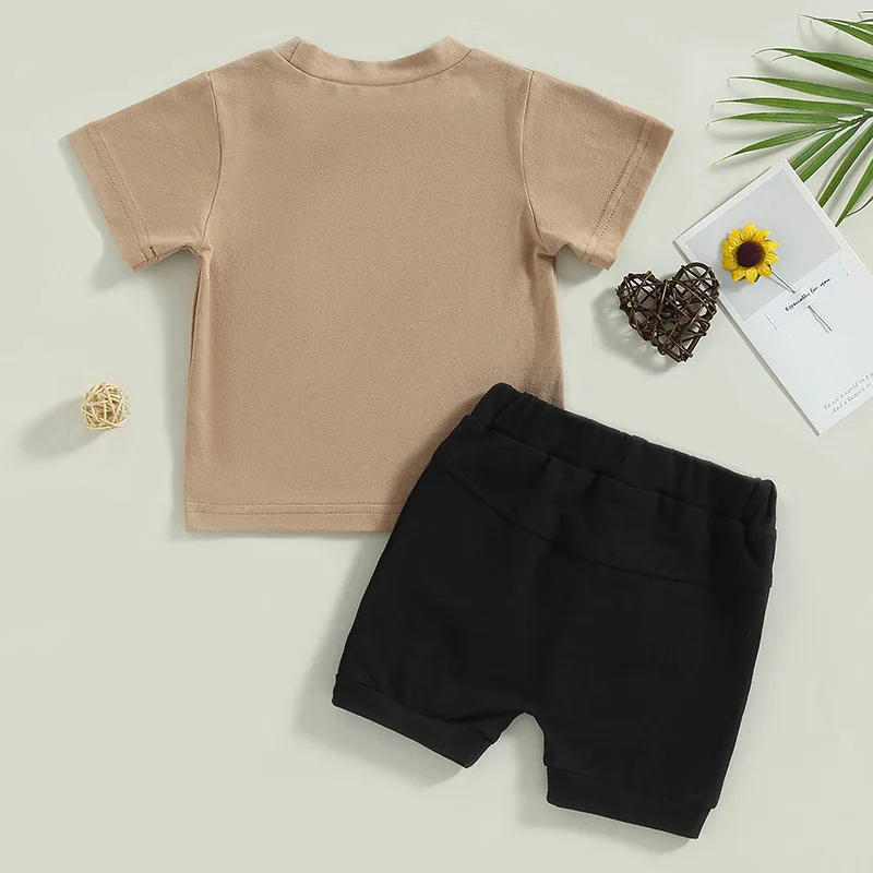 Комплект летней детской одежды из 2 предметов для мальчиков футболка с коротким