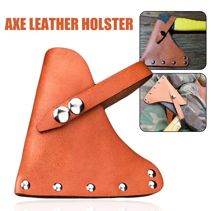 Купи Small/Large Axe Head Cover Hatchet Head Sheath Holster Leather Axe Case Camping Axe Blade Cover Protector NOT INCLUDING AXE за 500 рублей в магазине AliExpress