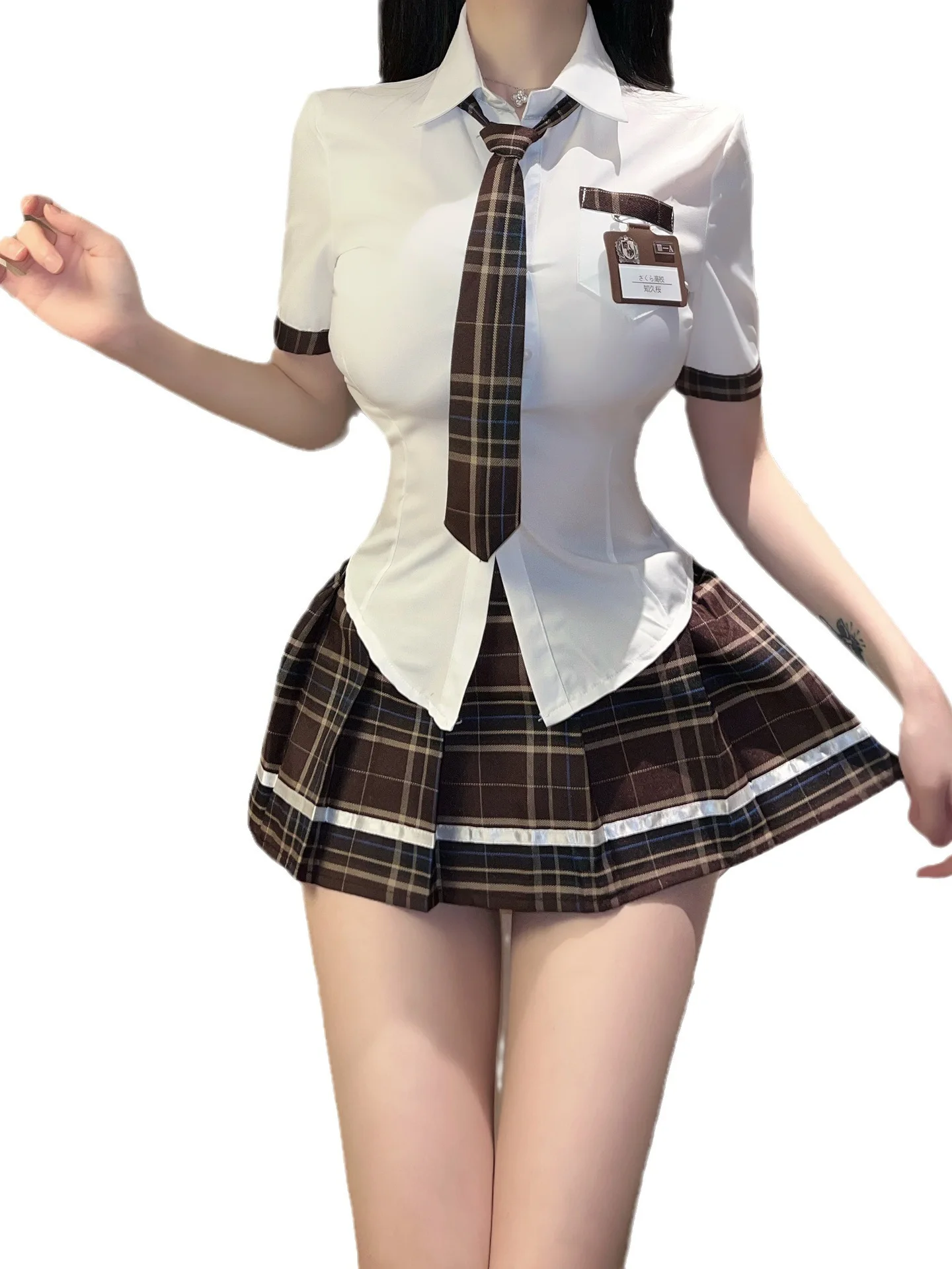 Экипировка TVVOVVIN привлекательная Студенческая Очаровательная форма