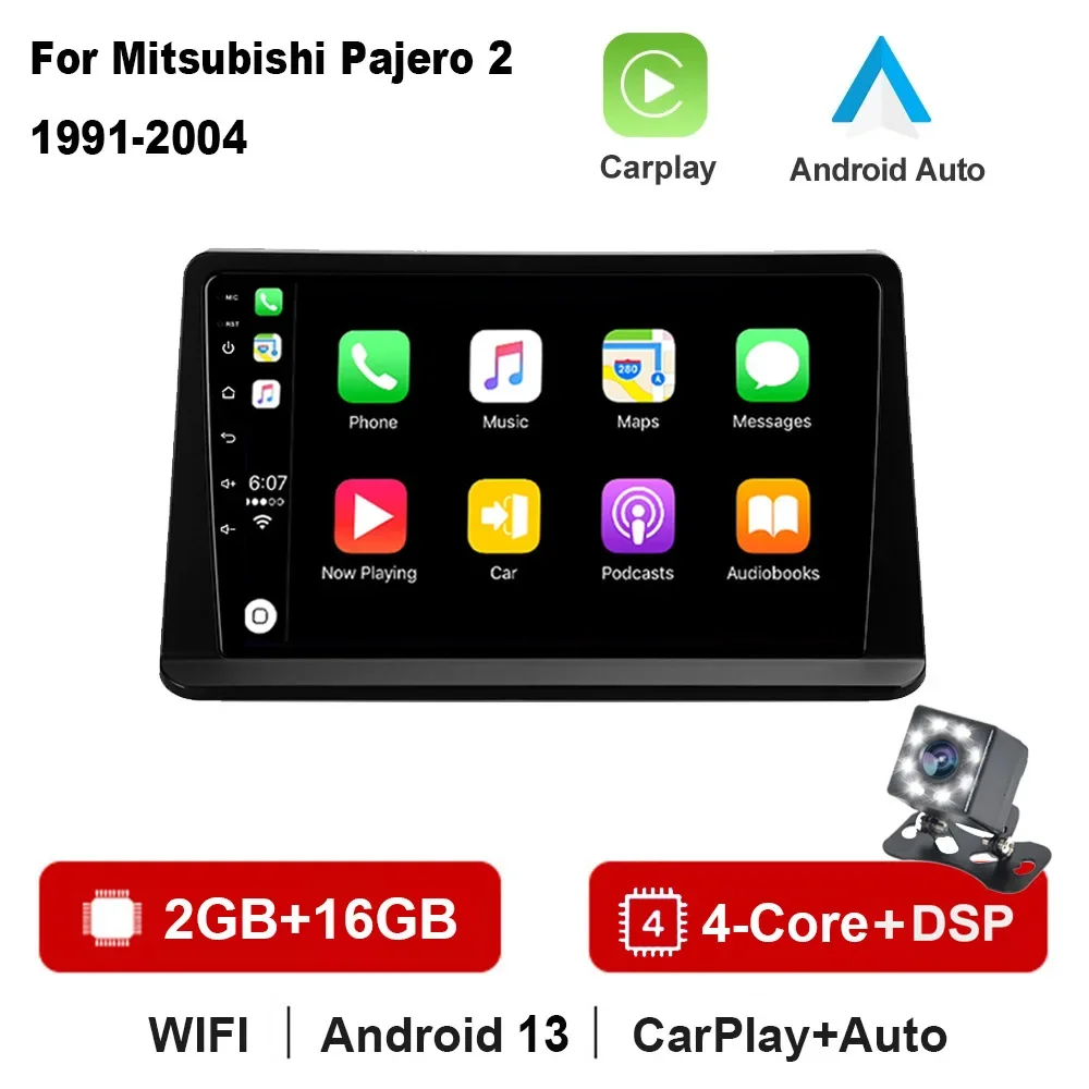 

Автомагнитола 2DIN на Android 13 для Mitsubishi Pajero Montero V31 Cheetah Kingbox Видео Мультимедиа 9 "с 2,5D сенсорным экраном WIFI