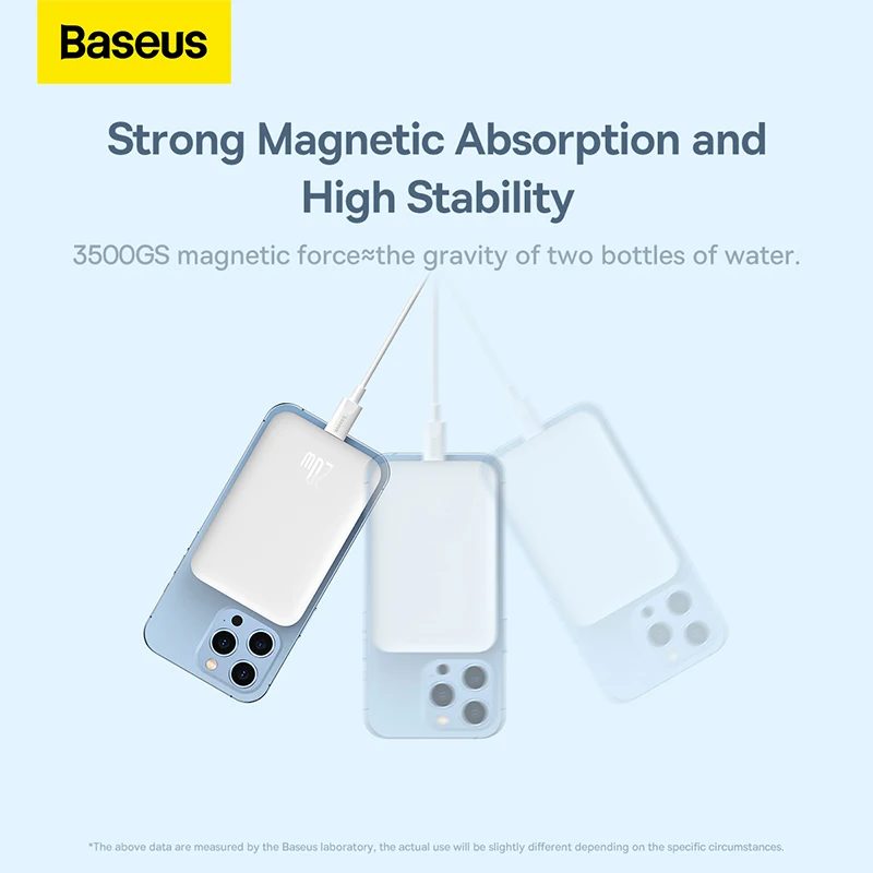 Baseus Magnetic Power Bank 20W 10000mAh Wireless Battery Magsafe Powerbank Portable Charger For iphone 14 13 12 mini pro