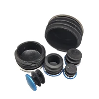 4 16pcs black stainless steel pipe blanking insert plug round plastic tube end caps non slip furniture leg hole cover