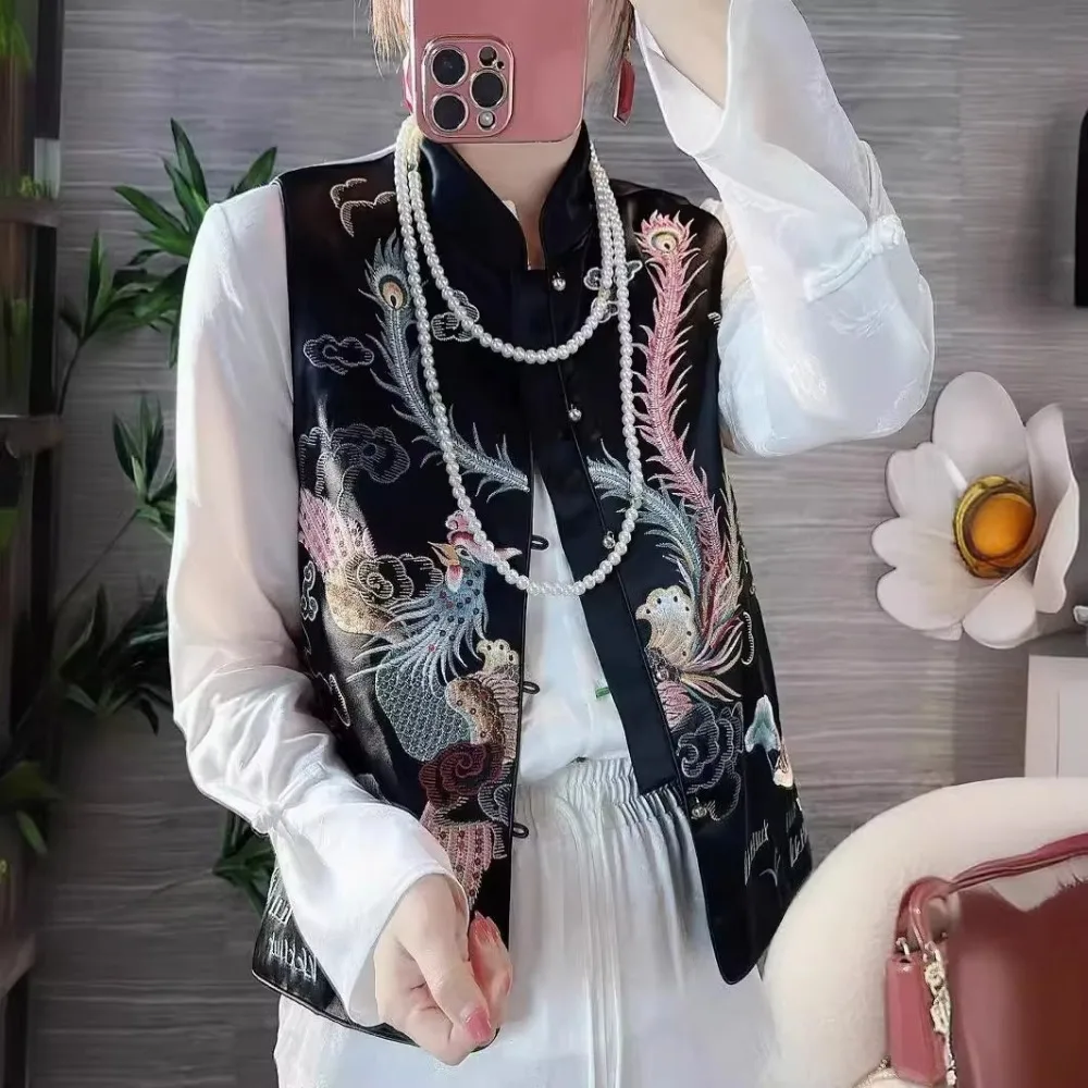 Тонкая куртка в этническом стиле жилеты для женщин одежда пальто модная