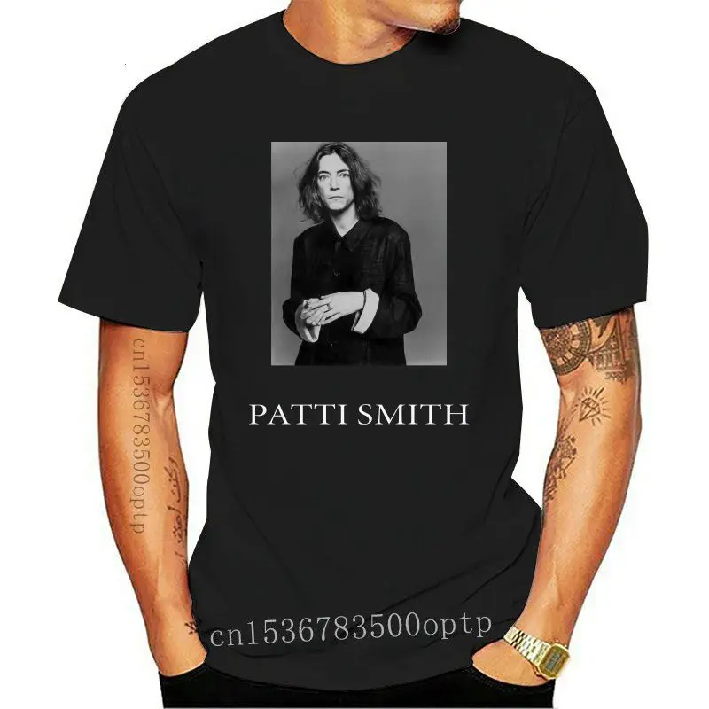 

Camiseta negra de la cantante de música de Patti Smith para hombre, ropa de alta calidad, talla S a 3Xl, Punk, Rock, 2021
