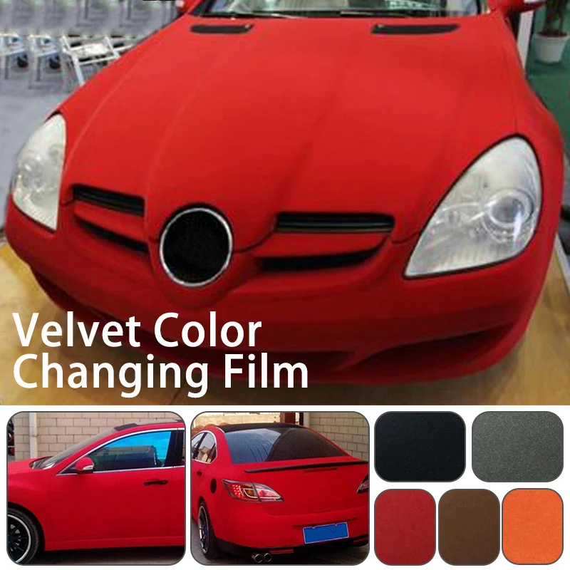 

Velvet Fabric Suede Vinyl Wrapping Films Change Color Self Adhesive Car Sticker for DIY Auto Interior Outside Decor Car Styling