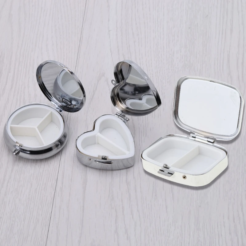 

57EC 1PC Pillbox Medicine Container Key Chain Tablet Storage Case Key Ring Pill