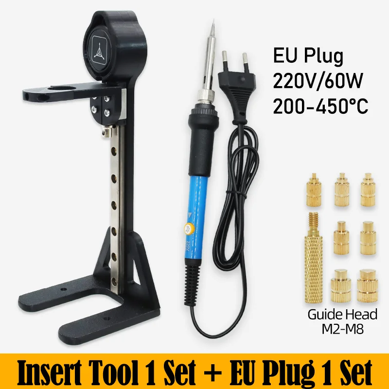 

Резьбовая вставка гайка латунь насечка тепловой пресс инструмент Регулируемая температура Электрический паяльник медная вставка для 3D-принтера