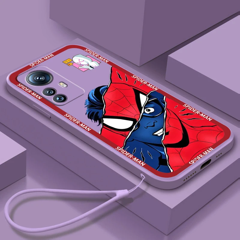 

Phone Case For Xiaomi Mi 13 12S 12 12X 12T 11i 11T 11 10 10S 10T Pro Lite Ultra 5G Marvel Spiderman Avengers Art Liquid Rope