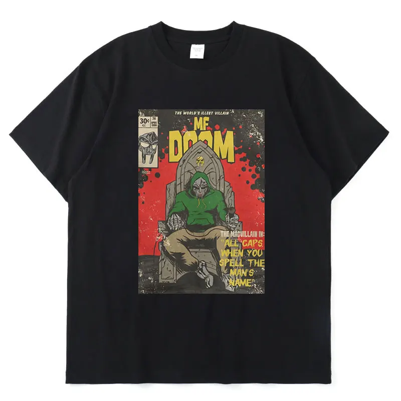

Summer Anime MF ALL Doom Graphics Print T-shirt Men's Casual Loose T-shirts Oversized Sports Trend Short Sleeve Unisex Tee Shirt
