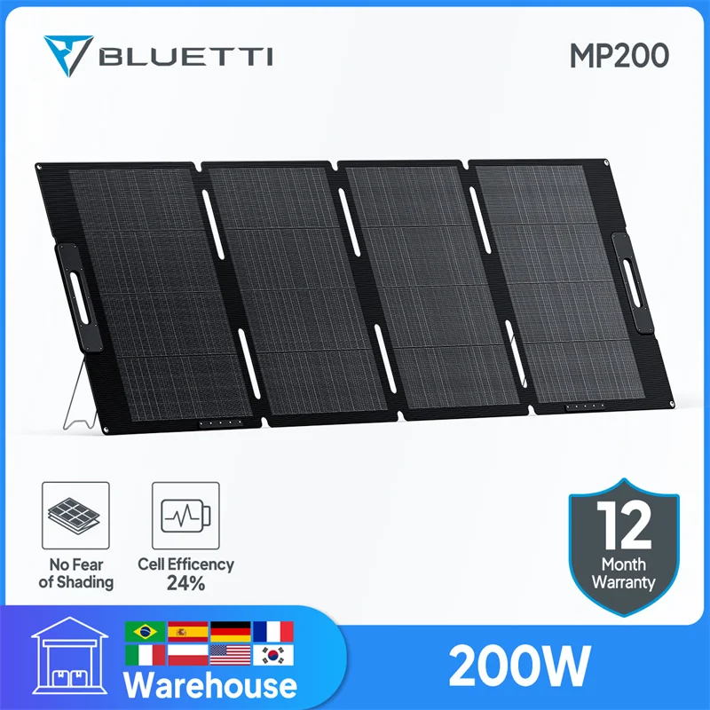 UA Stock BLUETTI MP200 200 Вт Солнечная панель Портативная складная для EB3A EB55 EB70 lP67 Открытый