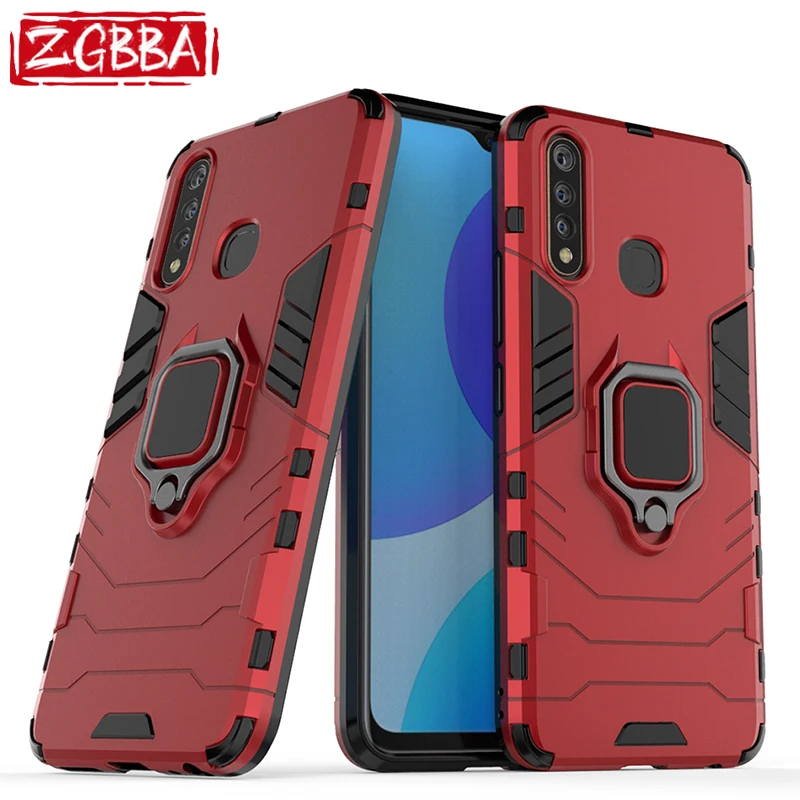 

Armor Bracket Case For VIVO IQOO U1 U1x U3 U3X U5 U5E Z1 Z1X Z3 Z5 Z6 Shockproof Magnetic Finger Ring Car Holder Phone Cover