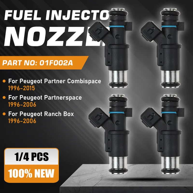 01F002A 4 цилиндра для Peugeot Partner Combispace 1996-2015 Ranch Box 1996-2006 топливные форсунки форсунка