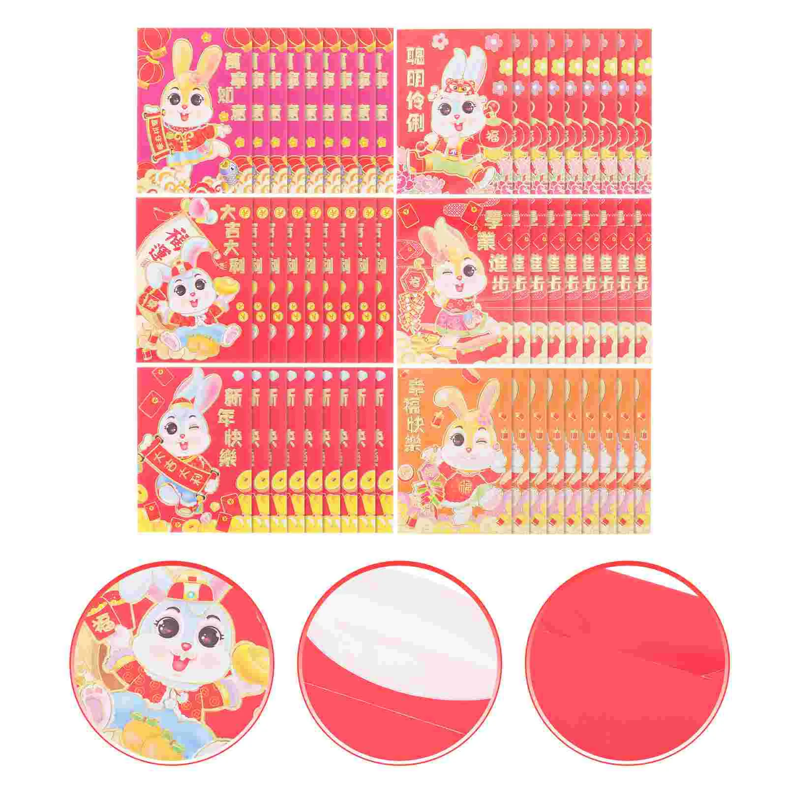 

Red Year Envelopes New Envelope Money Packet Chinese Pocket Rabbit Bag Packets Lucky Zodiac Bunny Traditional Bao Hong Hongbao