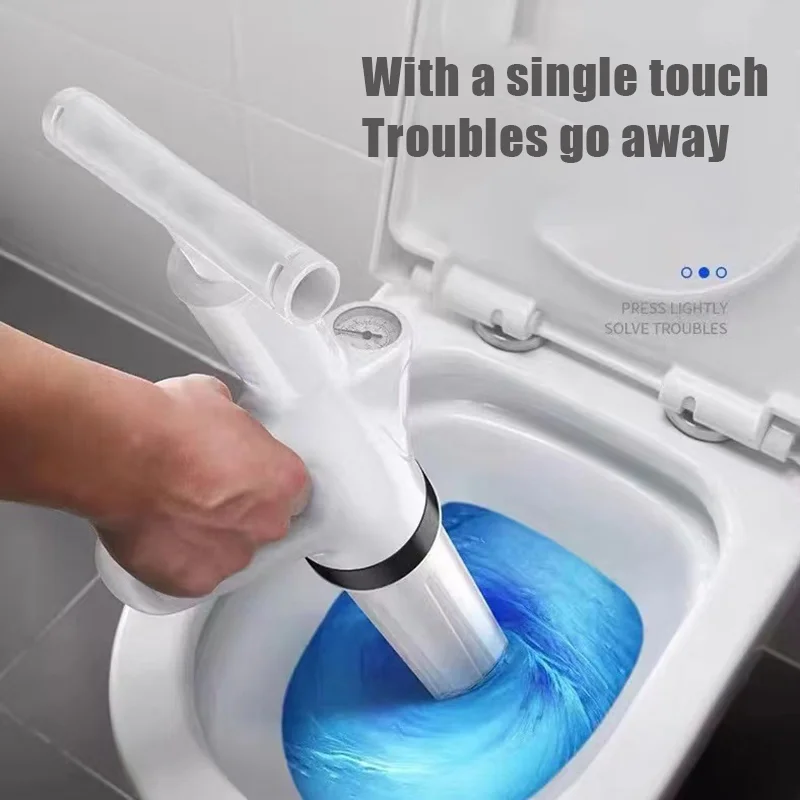 

Powerful Pipe Plunger Electric High-pressure Air Gun Toilet Plunger Bathroom Sink Shower Kitchen Clogged Pipe Drain Unblocker