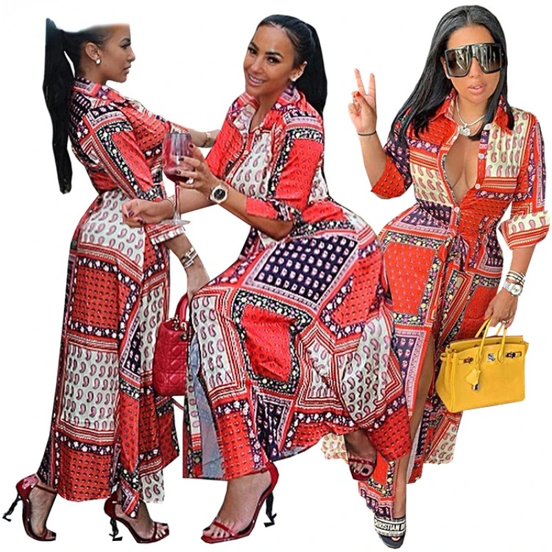 

Африканские платья с принтом для женщин, платье Дашики контрастных цветов, африканская одежда больших размеров, ретро африканская мода, Рож...
