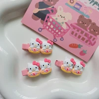 hello kitty pink barrettes cute swimming ring hello kitty duckbill clip sweet cartoon side clip girl metal bangs clip