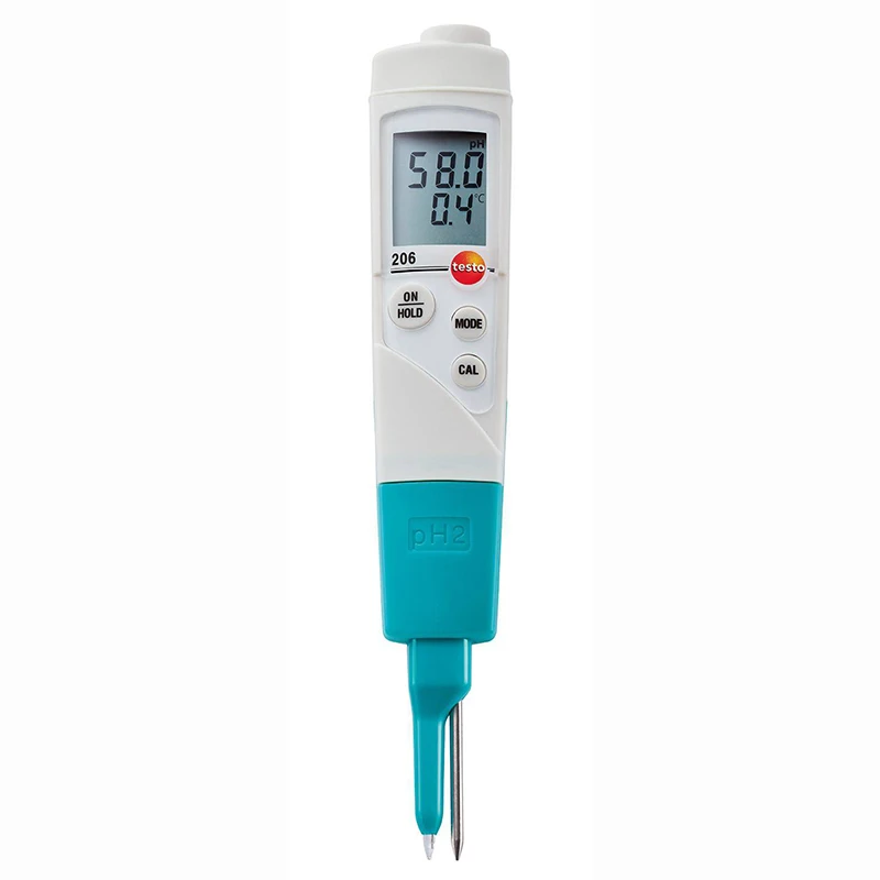 

Testo 206-PH2 PH Digital Professional Meter Tester Instrument Probe Head For Liquids Semi-Solid Food Jelly Cream Meat Cheese
