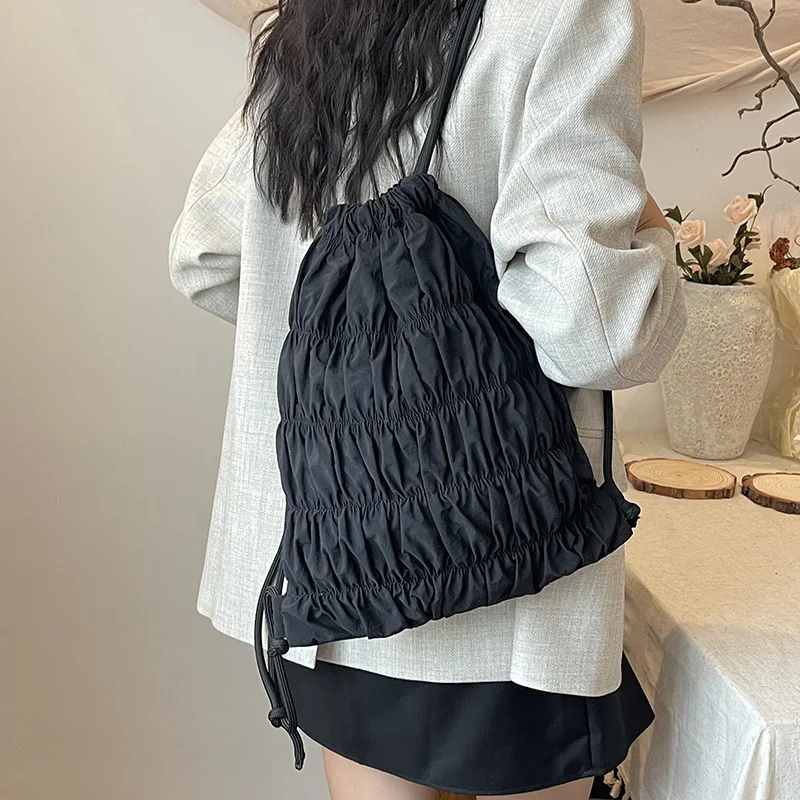 Южная Корея нишевая нейлоновая сумка minmin на шнурке женская новый рюкзак большой