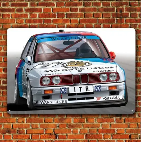 

Металлическая вывеска BMW M3 E30 20x30 см