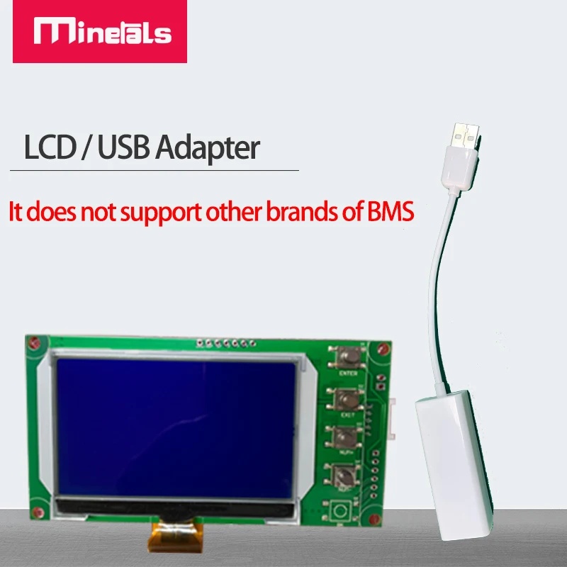 USB-адаптер с ЖК-дисплеем только для инвертора BMS, связь с ПК через RS485 к USB-адаптеру, порт RJ45