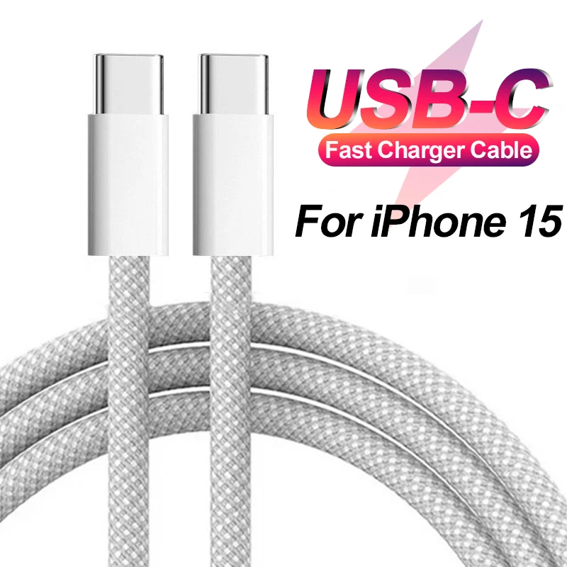 

PD 60W Fast Charger Cable USB C to USB Type C Cable For Apple iPhone 15 Pro Max 15 Pro 15 Puls For iPhone 15 Charging Data Line