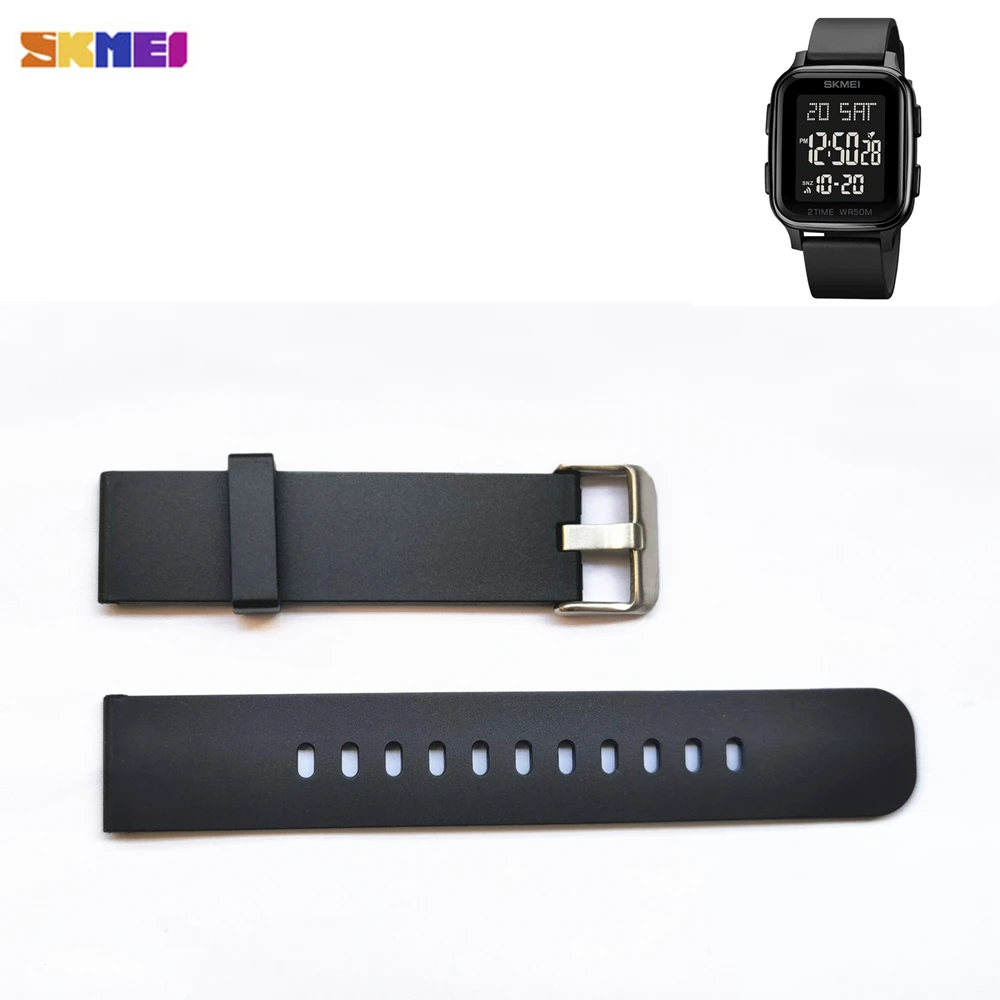 

1 Set Sports Watch Accessories for Skmei 1134 1858 Plastic Wristband Adjustable Replacement Watch Strap Band